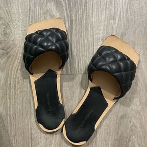 Bottega Veneta PADDED black and nude sandal SIZE 39